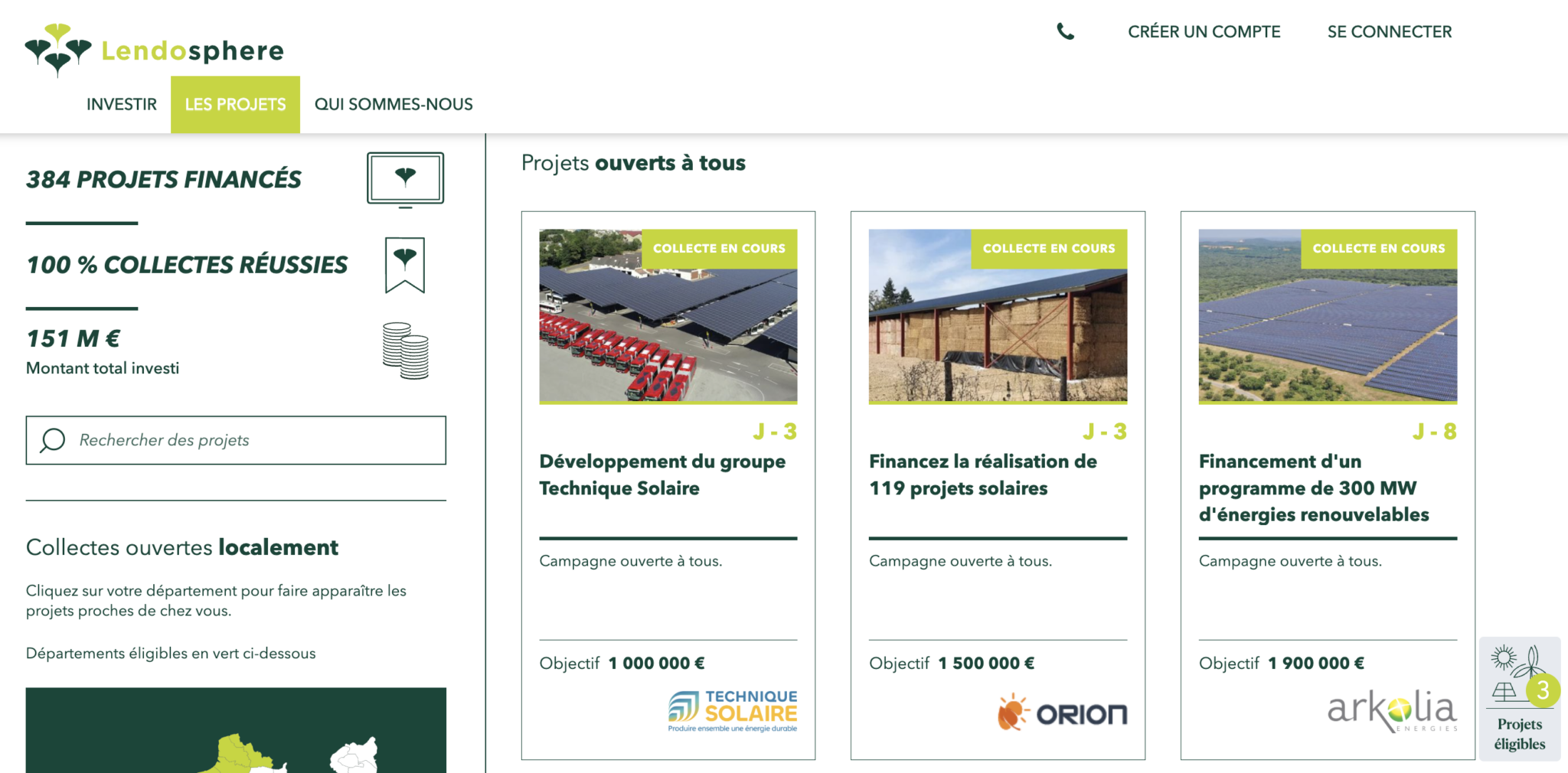 Lendosphère - L'immobilier responsable Capture d'écran du site Lendosphère
