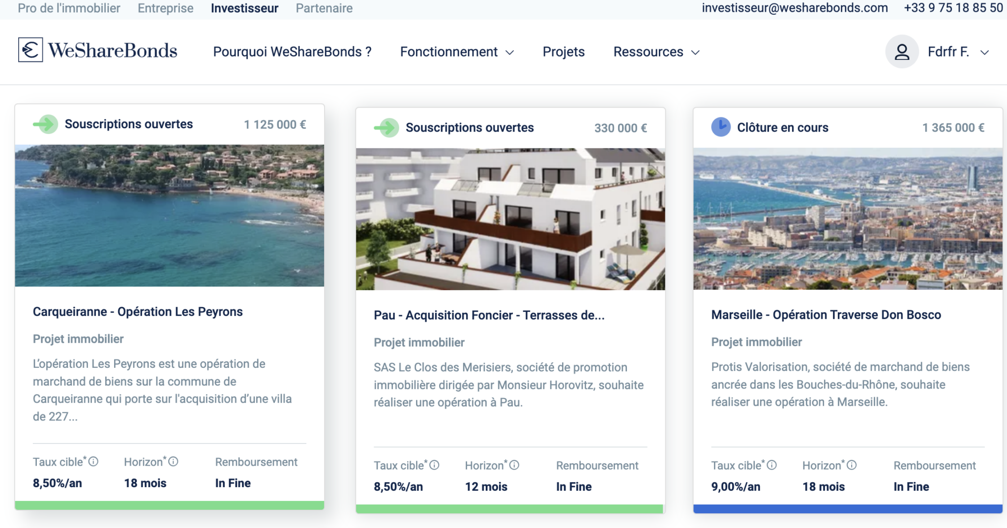 Wesharebonds Capture d'écran du site Wesharebonds