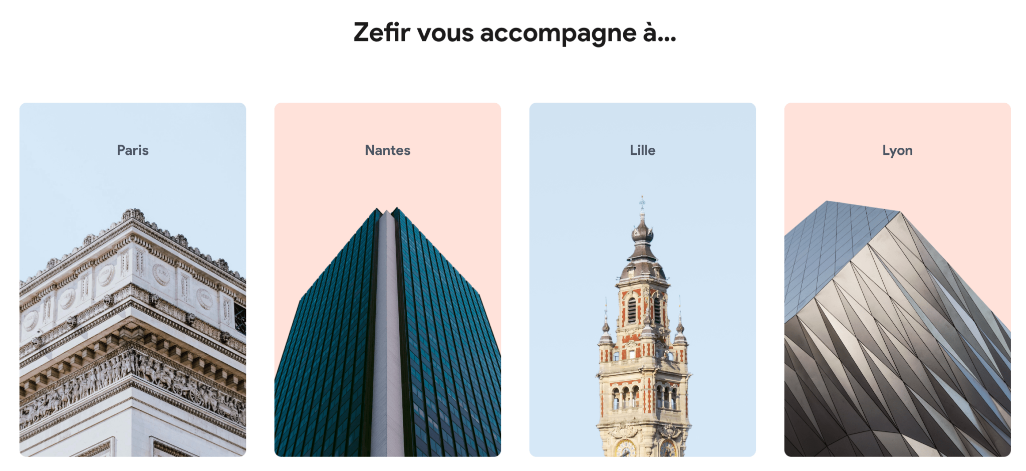 Quelles zones géographiques couvrent Zefir ? Capture d'écran du site Zefir