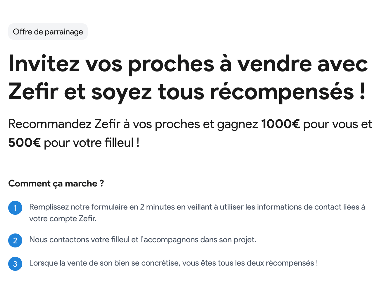 Nos conseils avant de passer par Zefir Capture d'écran du site Zefir