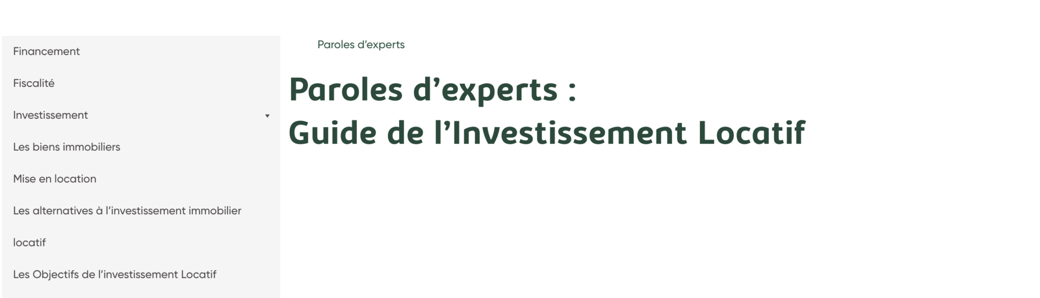 Comparatif avec les autres solutions d’immobilier locatif Capture écran du site Imavenir