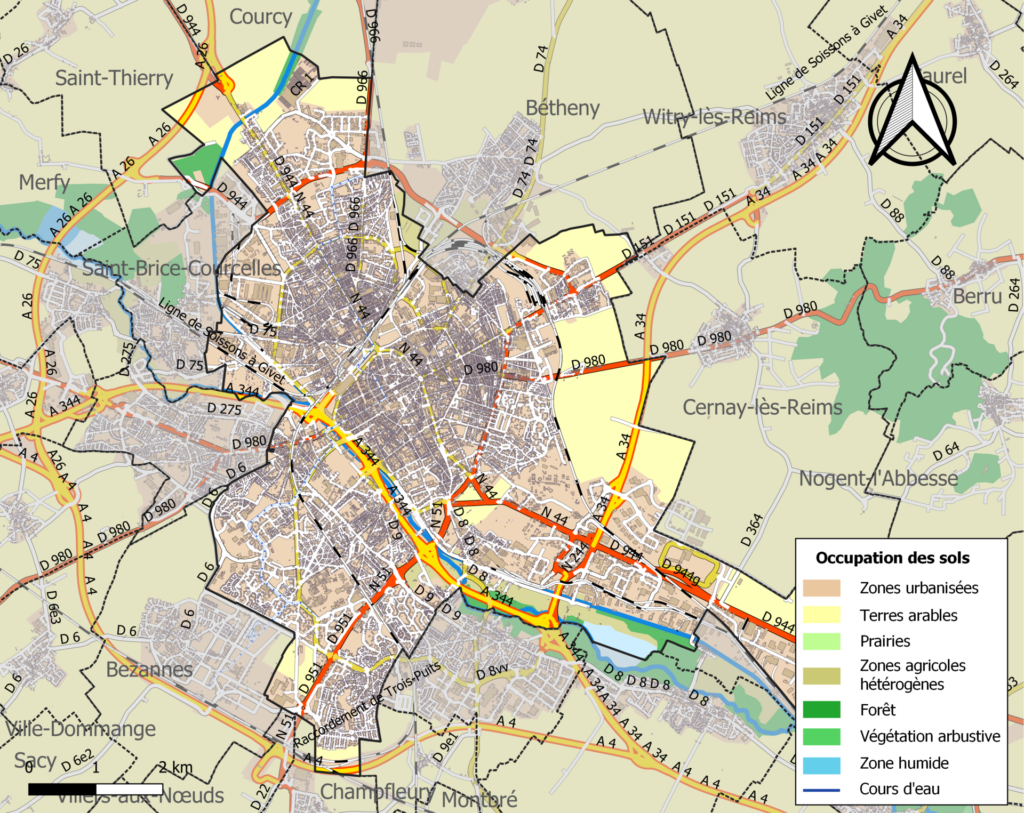 Les quartiers où investir à Reims Carte de Reims